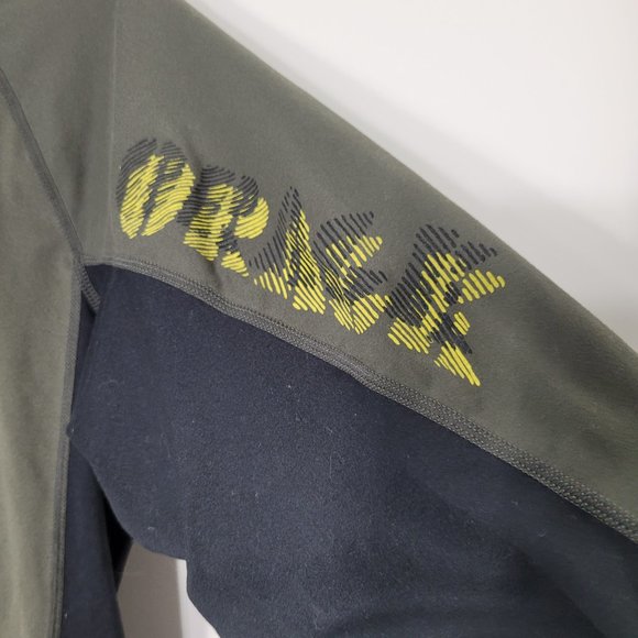 Orage Half Zip Pullover Long Sleeve Shirt Black Olive Green Mens Activewear M - Picture 2 of 11